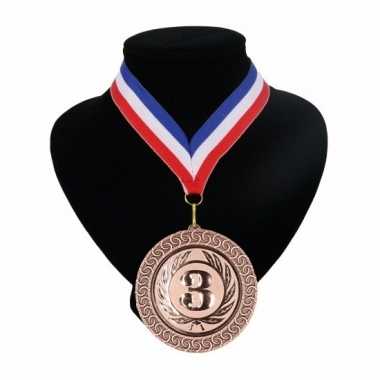 Amerikaanse kampioensmedaille nr. 3 aan rood wit blauw lint kopen