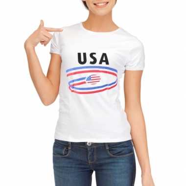 Amerikaanse  Wit dames t-shirt USA kopen
