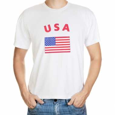 Amerikaanse  Wit t-shirt Amerika heren kopen