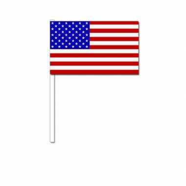 Amerikaanse  Zwaaivlaggetjes Amerika 12 x 24 cm kopen