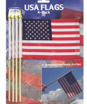 12x amerikaanse zwaaivlaggetjes vlaggen kopen