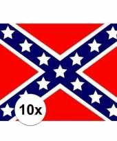 Amerikaanse 10x stuks vlag usa rebel stickers kopen