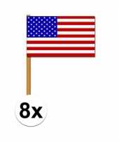 Amerikaanse luxe zwaaivlag amerika 8 stuks kopen