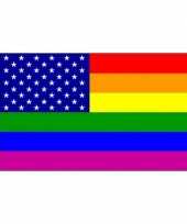 Amerikaanse usa regenboog vlag 90 x 150 cm kopen