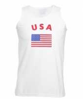 Amerikaanse witte heren tanktop usa kopen 10041147